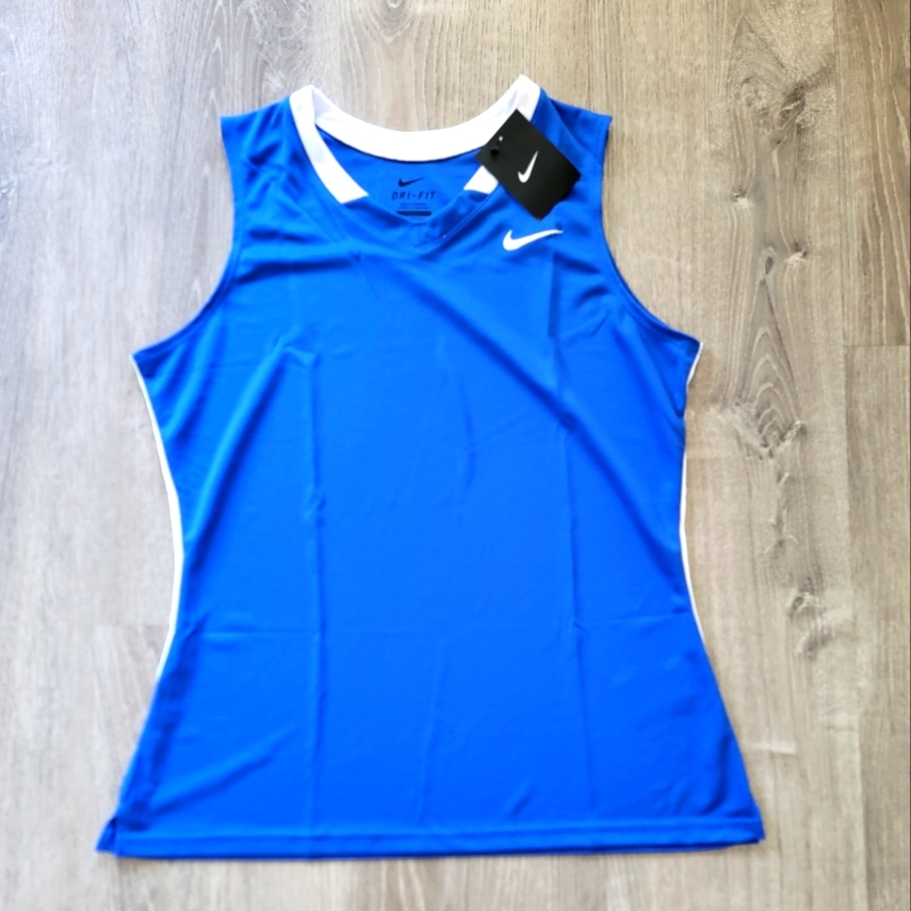 BRAND NEW Nike Lacrosse Jersey In Blue/White Women's Sz Large